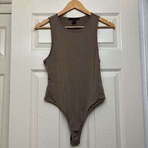 Brown/taupe forever 21 medium bodysuit